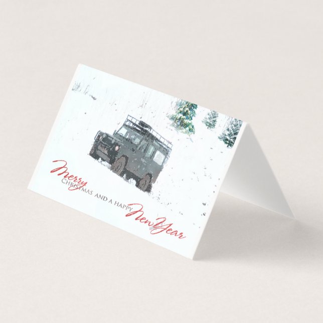 Landrover christmas-kortpaket från bywhacky kort (Framsida)