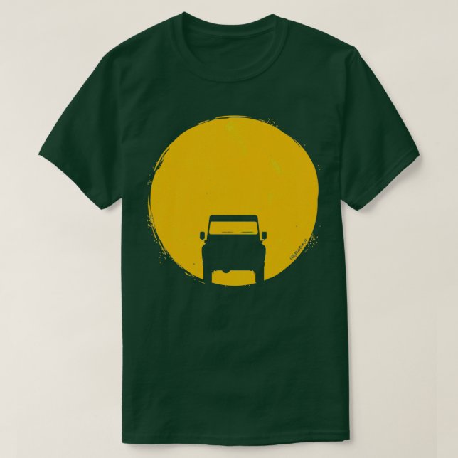 Landrover Defender car sunset sol 1 T Shirt (Design framsida)