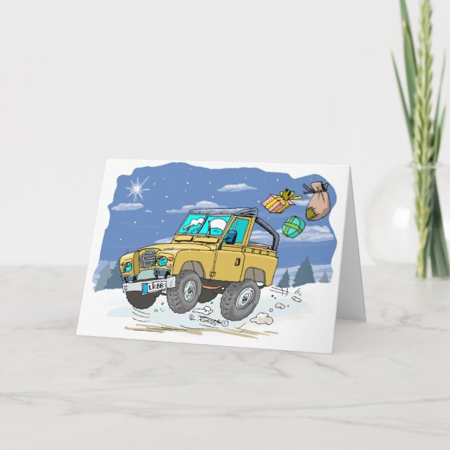 LandRoverXtmasCard copia Helgkort (Framsida)