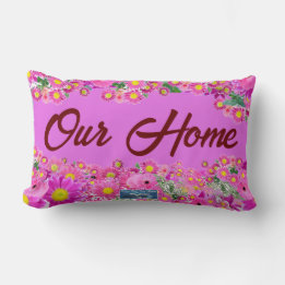 Ländryggskudde (Rosa blommix) RFPMDesigns ©️2024 Lumbarkudde