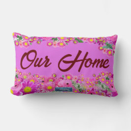 Ländryggskudde (Rosa blommix) RFPMDesigns ©️2024 Lumbarkudde