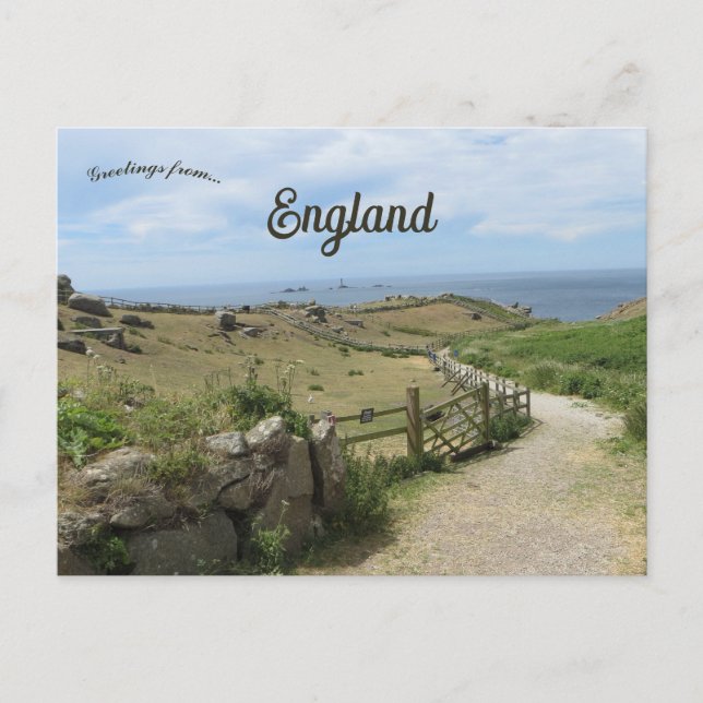 Lands End Cornwall England Vykort (Framsida)