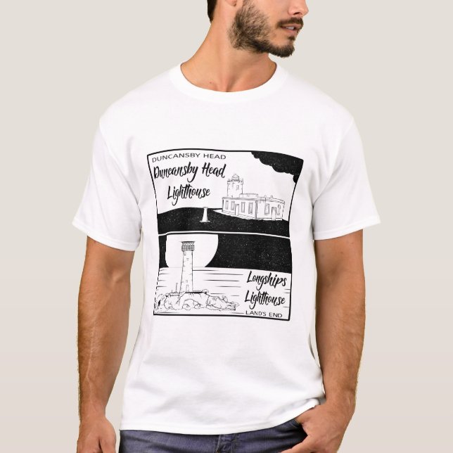 Land's End John o's groats fyr T Shirt (Framsida)