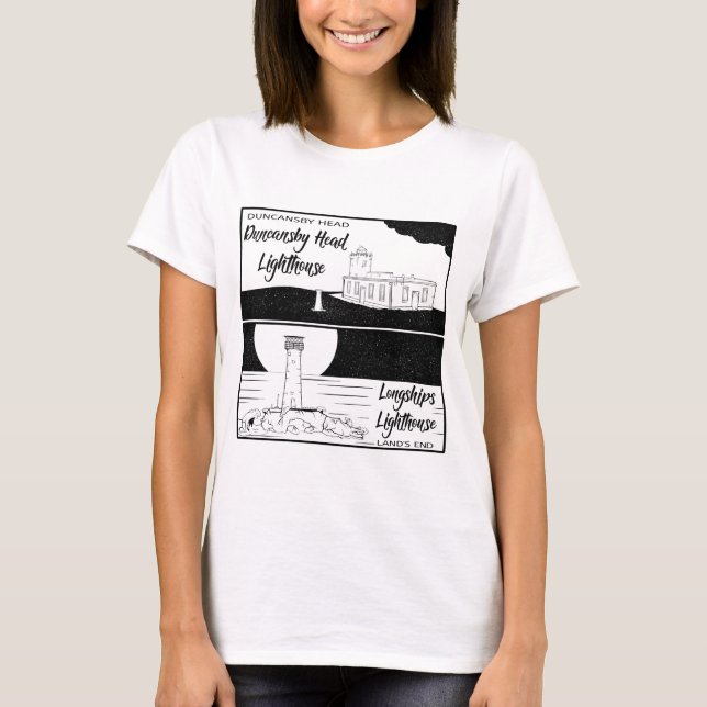 Land's End John o's groats fyr T Shirt (Framsida)