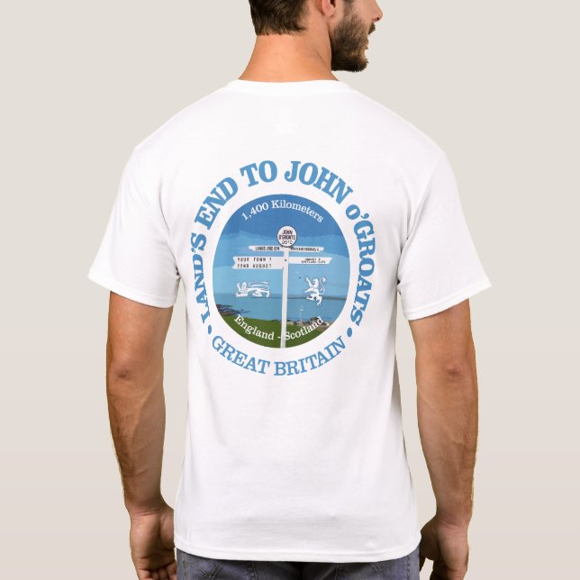 Land's End to John o'Groats (cykling c) T Shirt (Baksida)