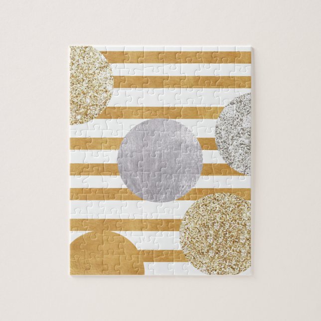 landsart,modern,trendig,guld,silver,stor polka do pussel (Vertikal)