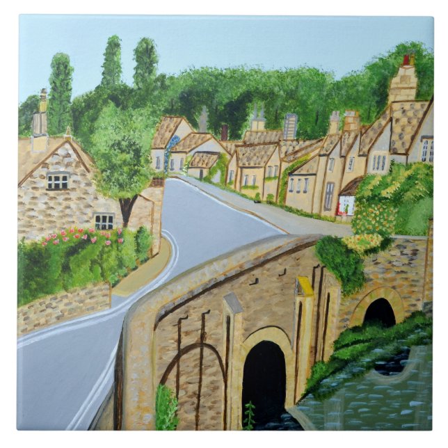 Landsbyengelska Cotswolds-platta Kakelplatta (Framsidan)