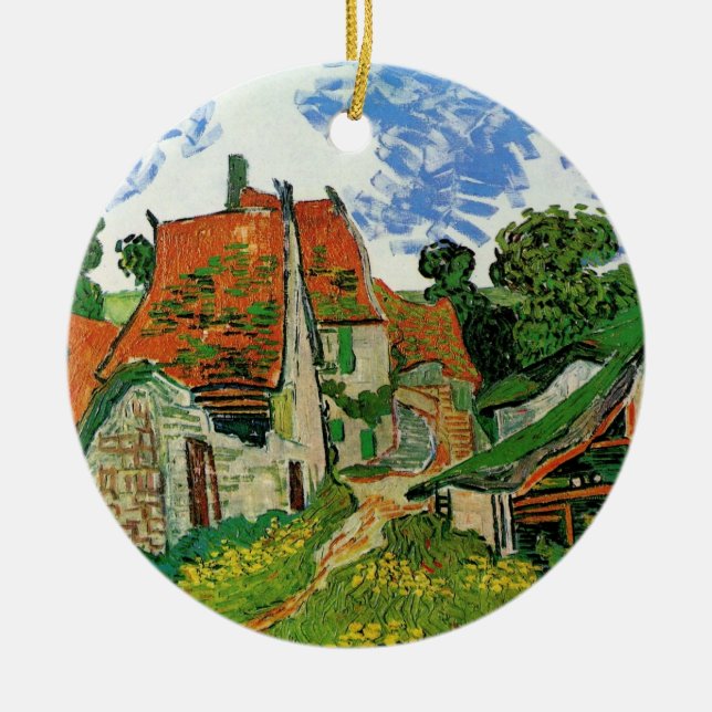 Landsbygatan av Vincent van Gogh Julgransprydnad Keramik (Framsidan)