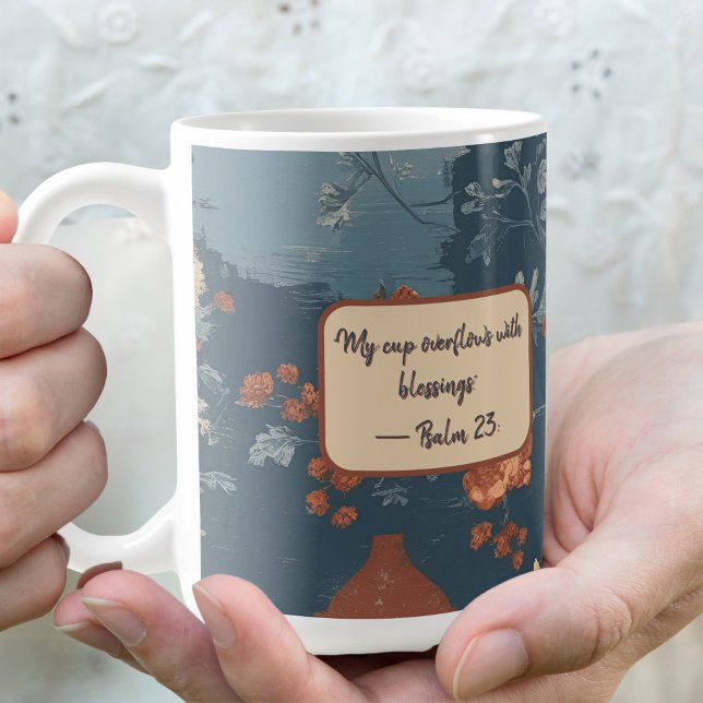 Landsbygd Blå Rost Rustik Gård Hus Anpassningsbar Kaffemugg (Skapare uppladdad)