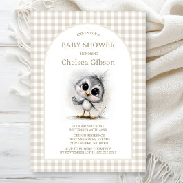 Landsbygd fågel baby shower inbjudningar
