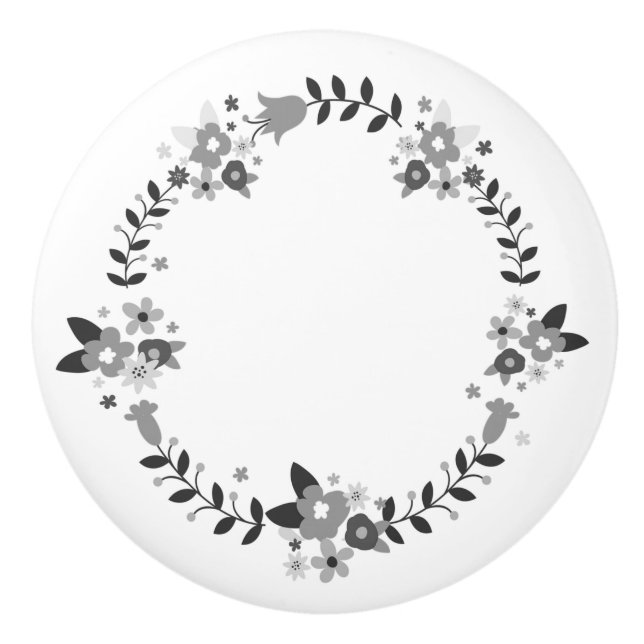 Landsbygd Grå Blomsterkrans Knopp (Framsidan)