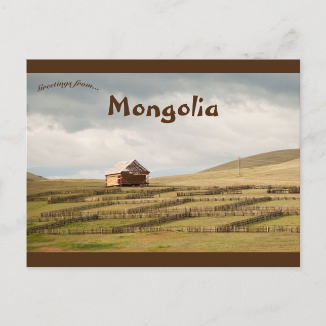 Landsbygd i Mongoliet Vykort (Framsida)