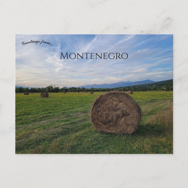 Landsbygd i Podgorica Montenegro Vykort (Framsida)