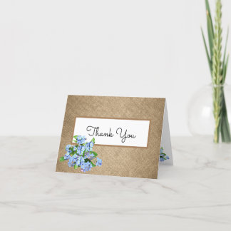 Landsbygd Jute Med Blommor Vikt Tacksamhetskort Tack Kort