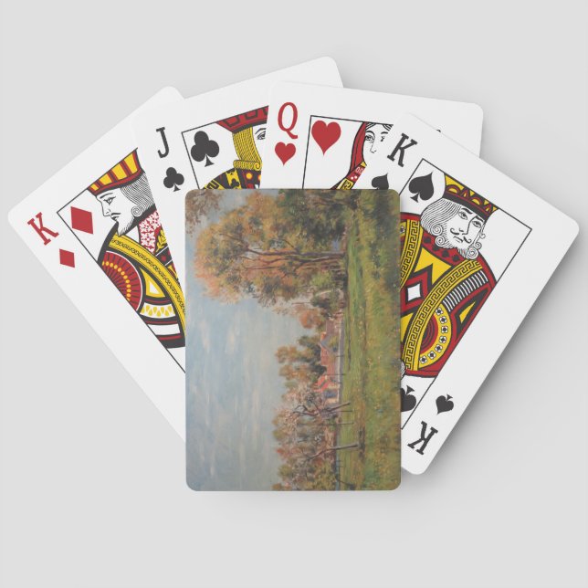 Landsbygd kring Lagny, Frankrike (Landsbygdens lan Casinokort (Baksidan)