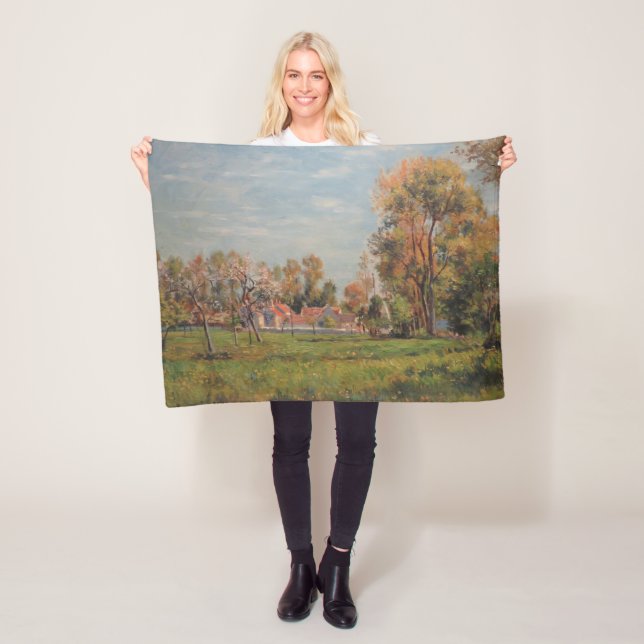 Landsbygd kring Lagny, Frankrike (Landsbygdens lan Fleecefilt (På plats)