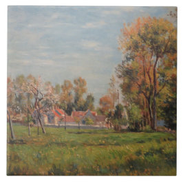 Landsbygd kring Lagny, Frankrike (Landsbygdens lan Kakelplatta