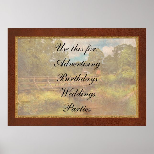 Landsbygd - Landsbygdsboende Poster (Framsidan)