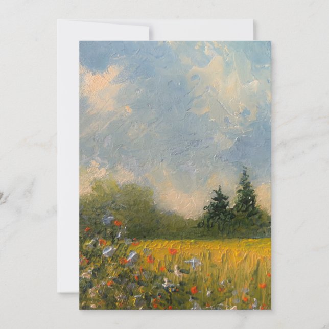 Landsbygd landskap Impressionistisk målning sommar Tack Kort (Framsida)