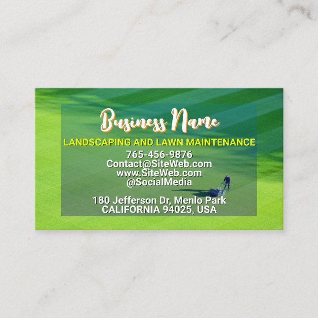 Landsbygd och Gräsmatta | Gräsmatta Visitkort (Framsida)