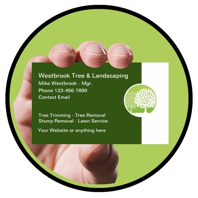 Landsbygd och Träd Visitkort (Landscaping Business Cards Template)