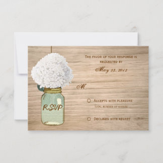 Landsbygd Rustik Mason Kruka Hydrangea RSVP OSA Kort