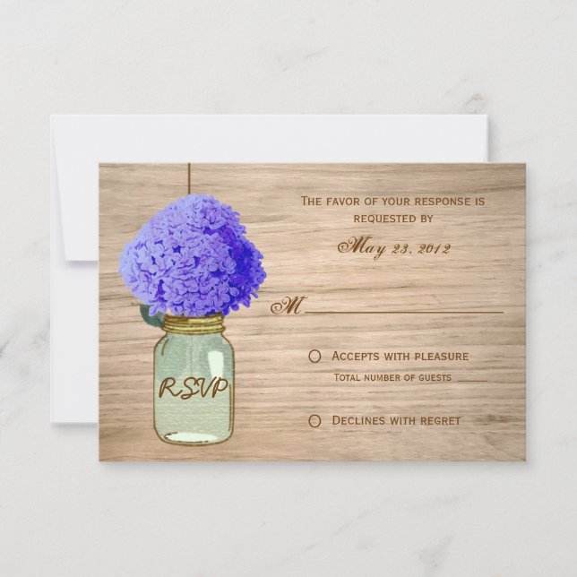Landsbygd Rustik Murad Glas CornFlower Blå RSVP OSA Kort (Framsida)