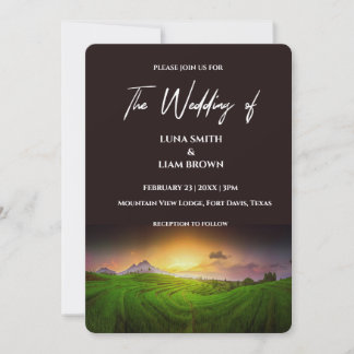 Landsbygd | Soluppgång | Solnedgång Inbjudningar