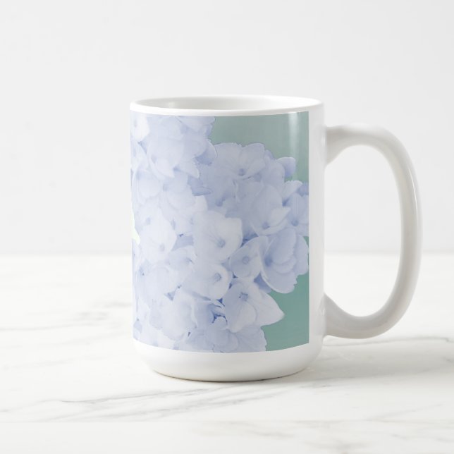 Landsbygd Stil Blå Hortensia Kaffe Mugg (Höger)