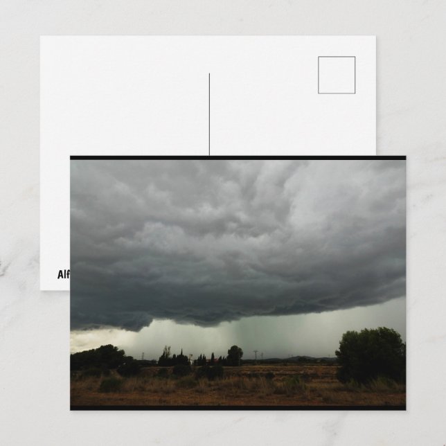 Landsbygd Stormmoln Vykort (Fram/baksida)