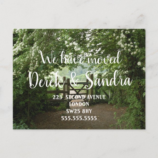 Landsbygd utsikt Byt adress har flyttat hem Meddelande Vykort (Framsida)