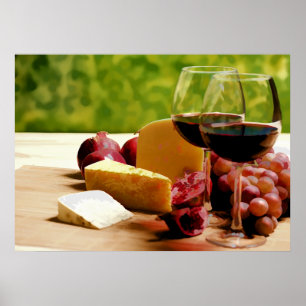Landsbygd Vin, ost och frukt Poster