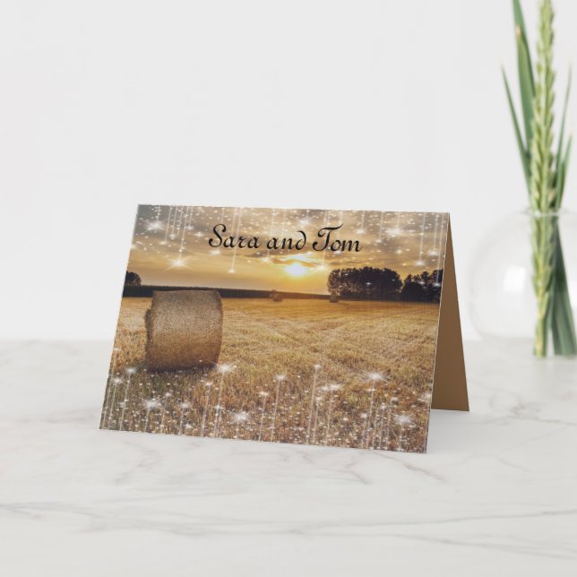 Landsbygdbröllopsinbjudan Inbjudan (Framsida)