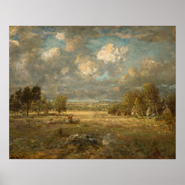 Landsbygden i Picardy, Théodore Rousseau Fine Art Poster (Framsidan)