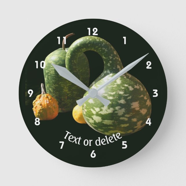 Landsbygdens Fancy Gourds Personlig Rund Klocka (Framsida)