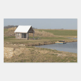 Landsbygdens fiskeparadis rektangulärt klistermärke