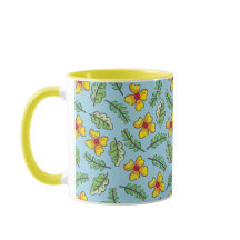Landsbygdens gula blommor och blad