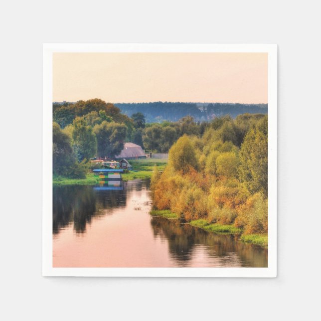 Landsbygdens höst liggande Pappersservett (Framsidan)