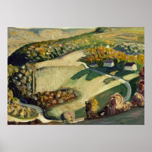 Landsbygdens landskap efter Grant Wood Poster (Framsidan)