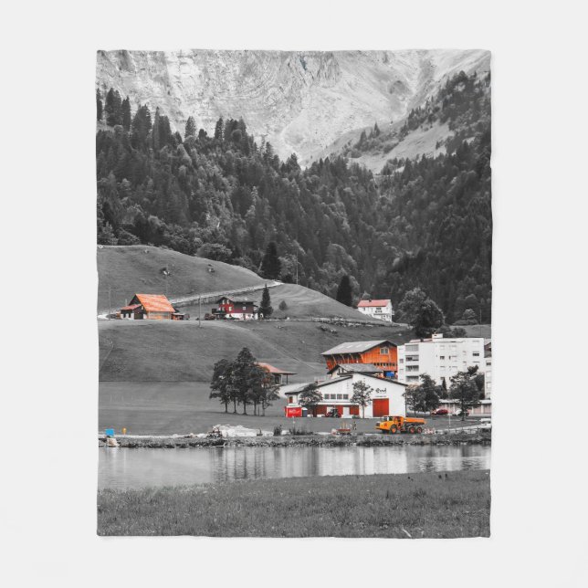 Landsbygdens landskap fleecefilt (Framsidan)