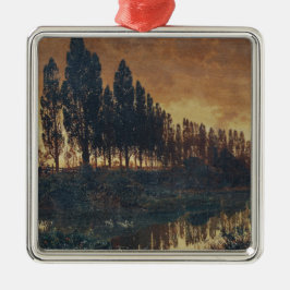 Landsbygdens landskap i Bayern (Tyskland) Julgransprydnad Metall