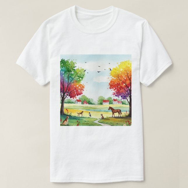 Landsbygdens landskap t shirt (Design framsida)