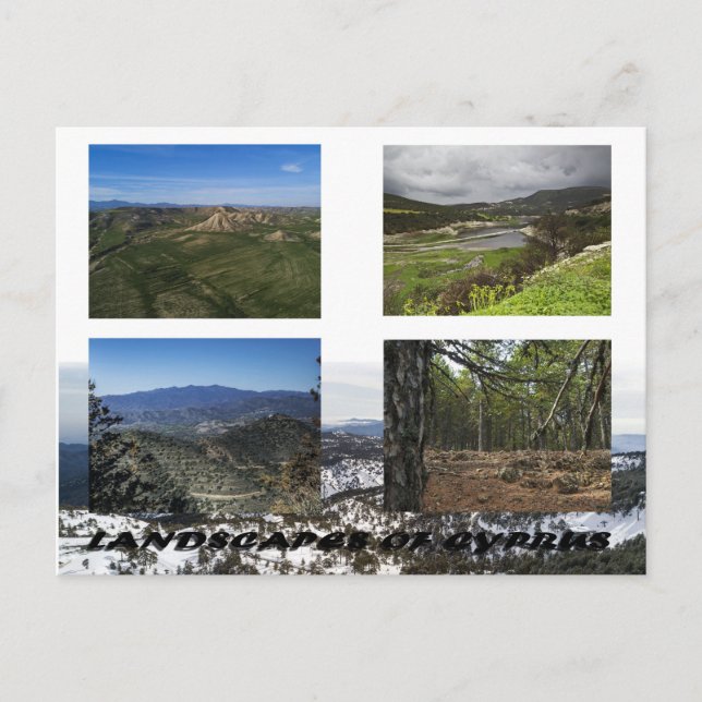 Landsbygder på Cyperns vykort (Framsida)