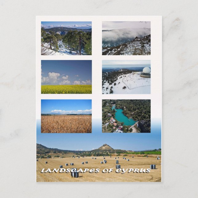 Landsbygder på Cyperns vykort (Framsida)