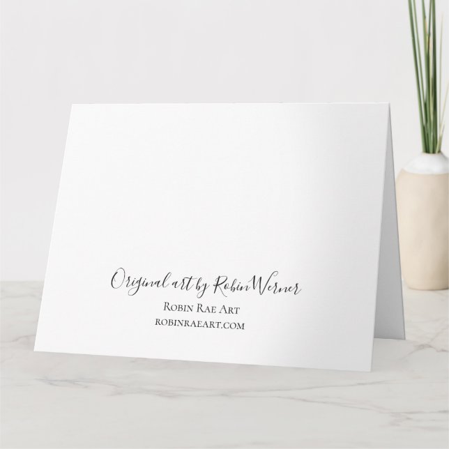 Landsbygdsblommig vikbar gratulationskort kort (Baksida)