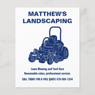 Landsbygdsbruk Gräsmatta Mows Commercial Mower Sma Flygblad