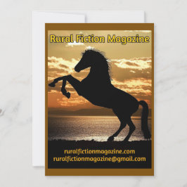 Landsbygdsfack Magazine Logotyp horse and sunset Julkort