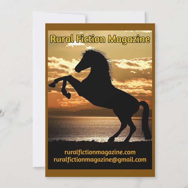 Landsbygdsfack Magazine Logotyp horse and sunset Julkort (Framsida)