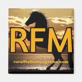 Landsbygdsfack Magazine Logotyp horse and sunset Magnet