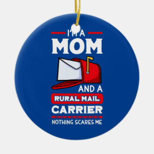 Landsbygdsföretag Mamma Mail Postal Worker Mor Julgransprydnad Keramik